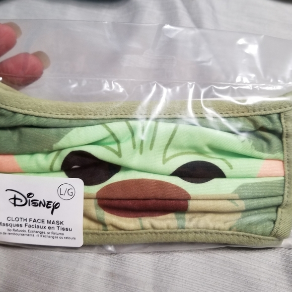 SOLD!!!  Disney "THE CHILD" Mandalorian Cloth Face Mask - Picture 2 of 3